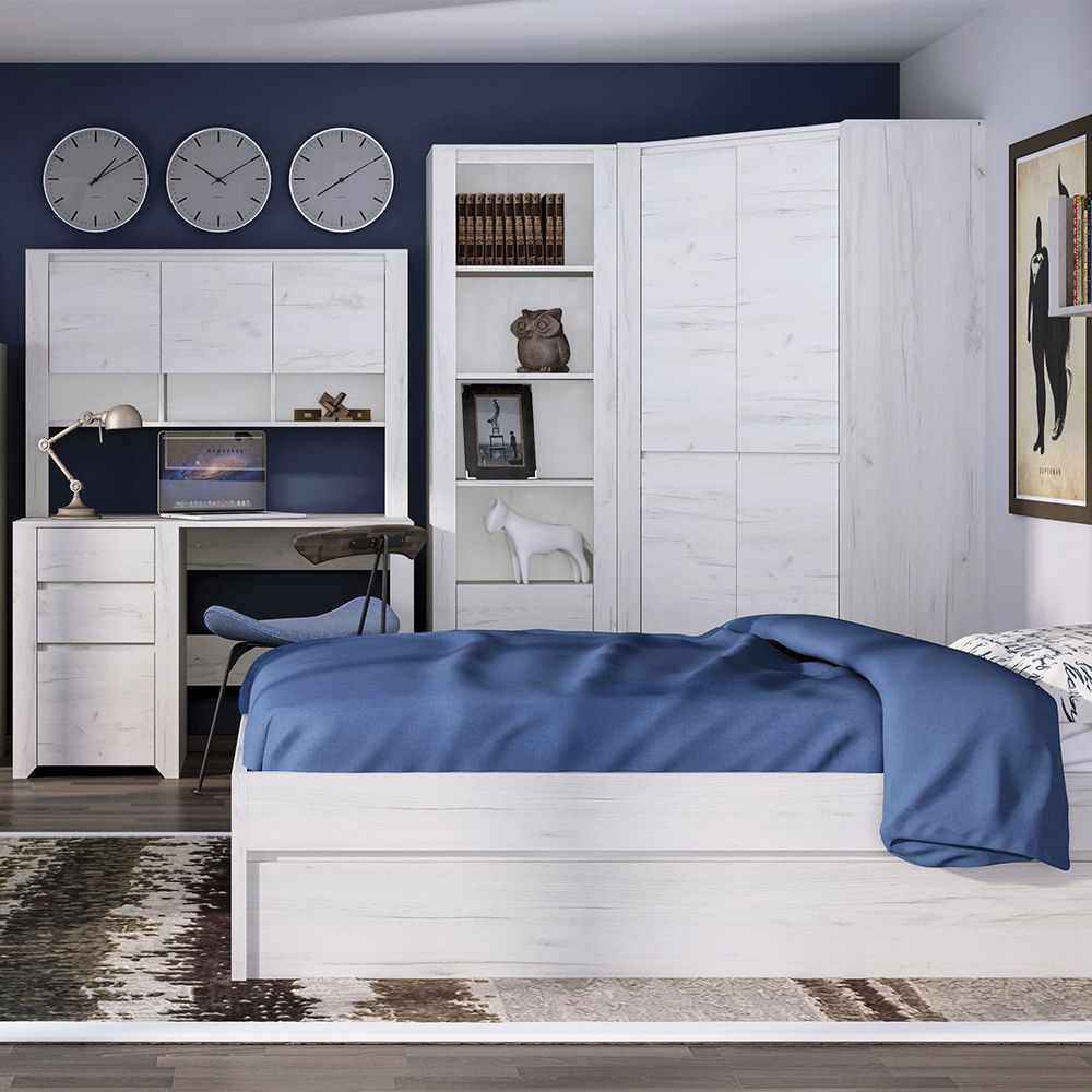 Wooden Single Bed With Underbed Drawer Including Slats - Angel