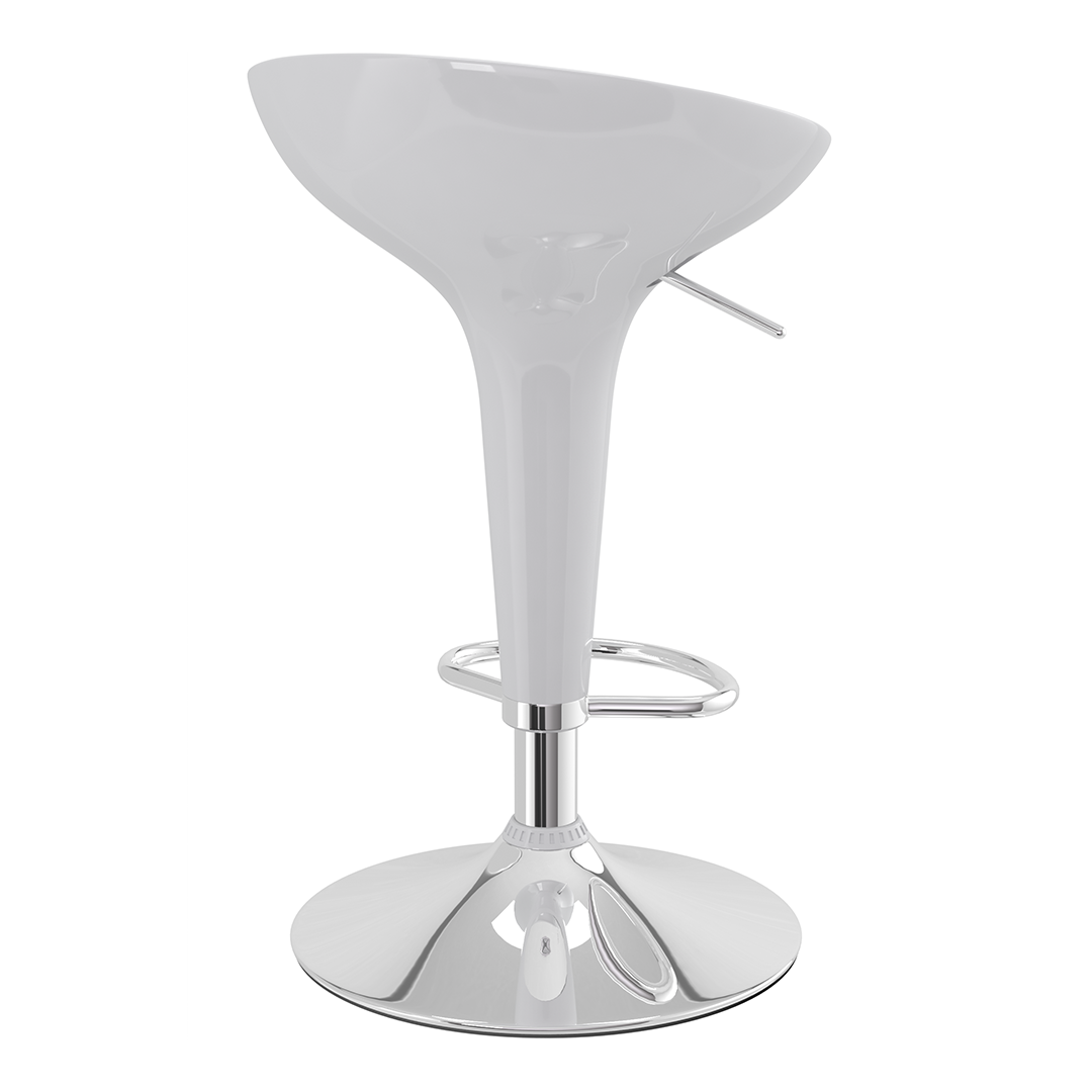 ABS Plastic Bar Stool With Chrome Base - Brindle