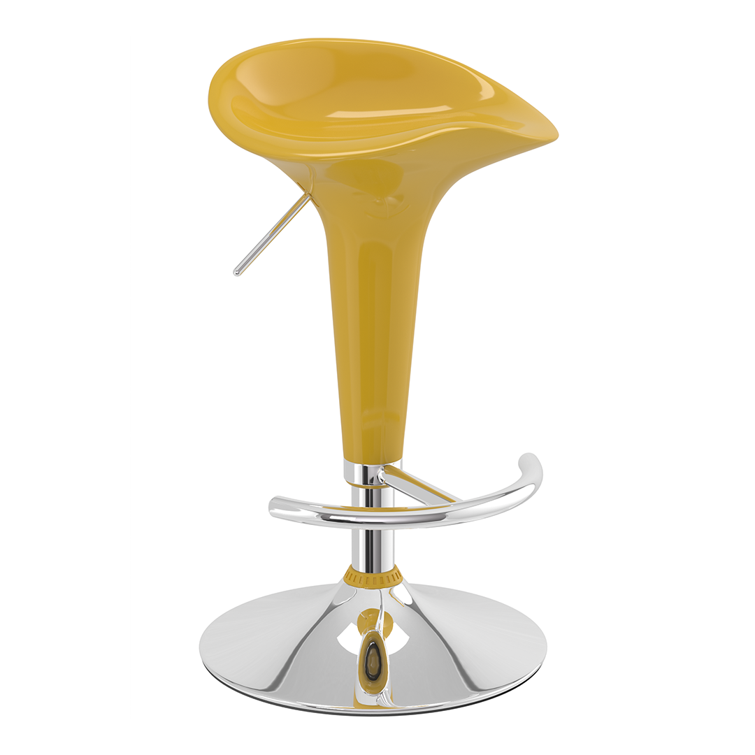 ABS Plastic Bar Stool With Chrome Base - Pentre