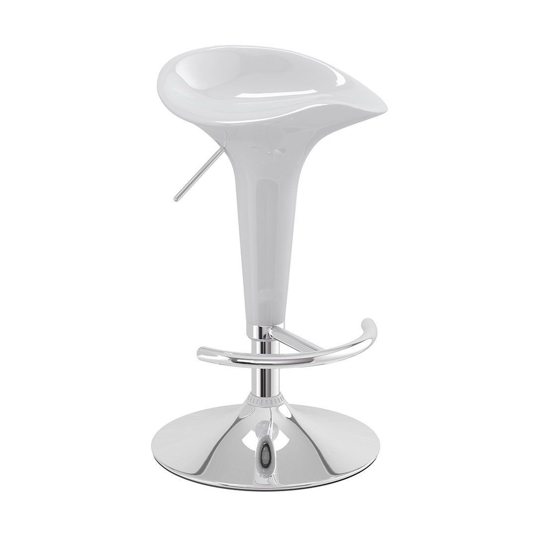 ABS Plastic Bar Stool With Chrome Base - Pentre