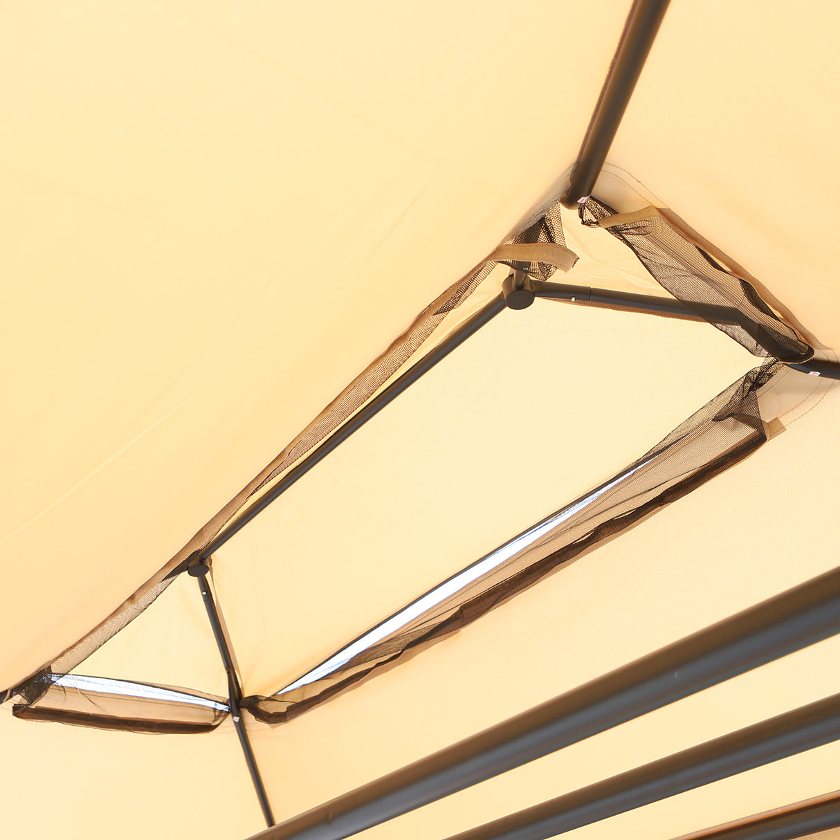 Alloy Steel 3-in-1 Convertible 3 Seater Garden Swing Chair Gazebo - Velmora