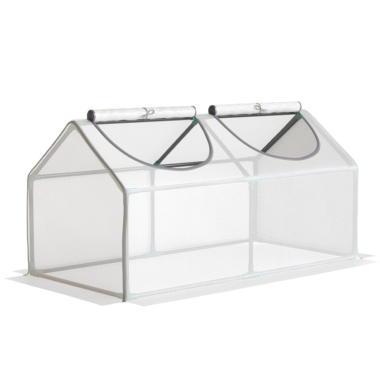 Alloy Steel Frame Garden Greenhouse 120cm Wide - Velmora
