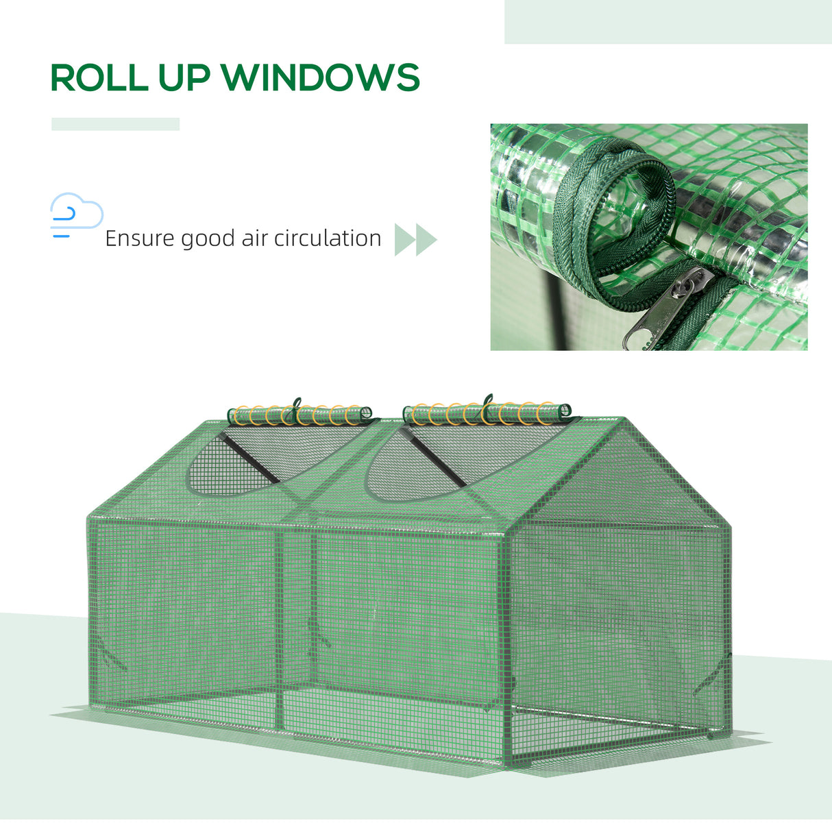 Alloy Steel Frame Garden Greenhouse 120cm Wide - Velmora