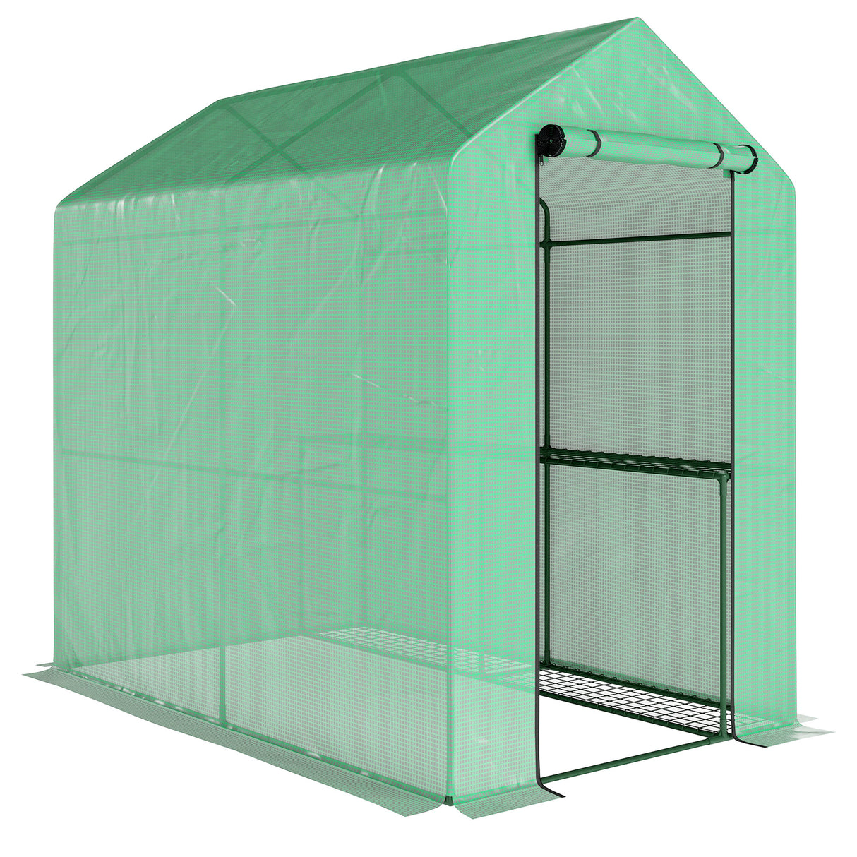 Alloy Steel Frame Garden Greenhouse 120cm Wide x 186cm Depth - Velmora
