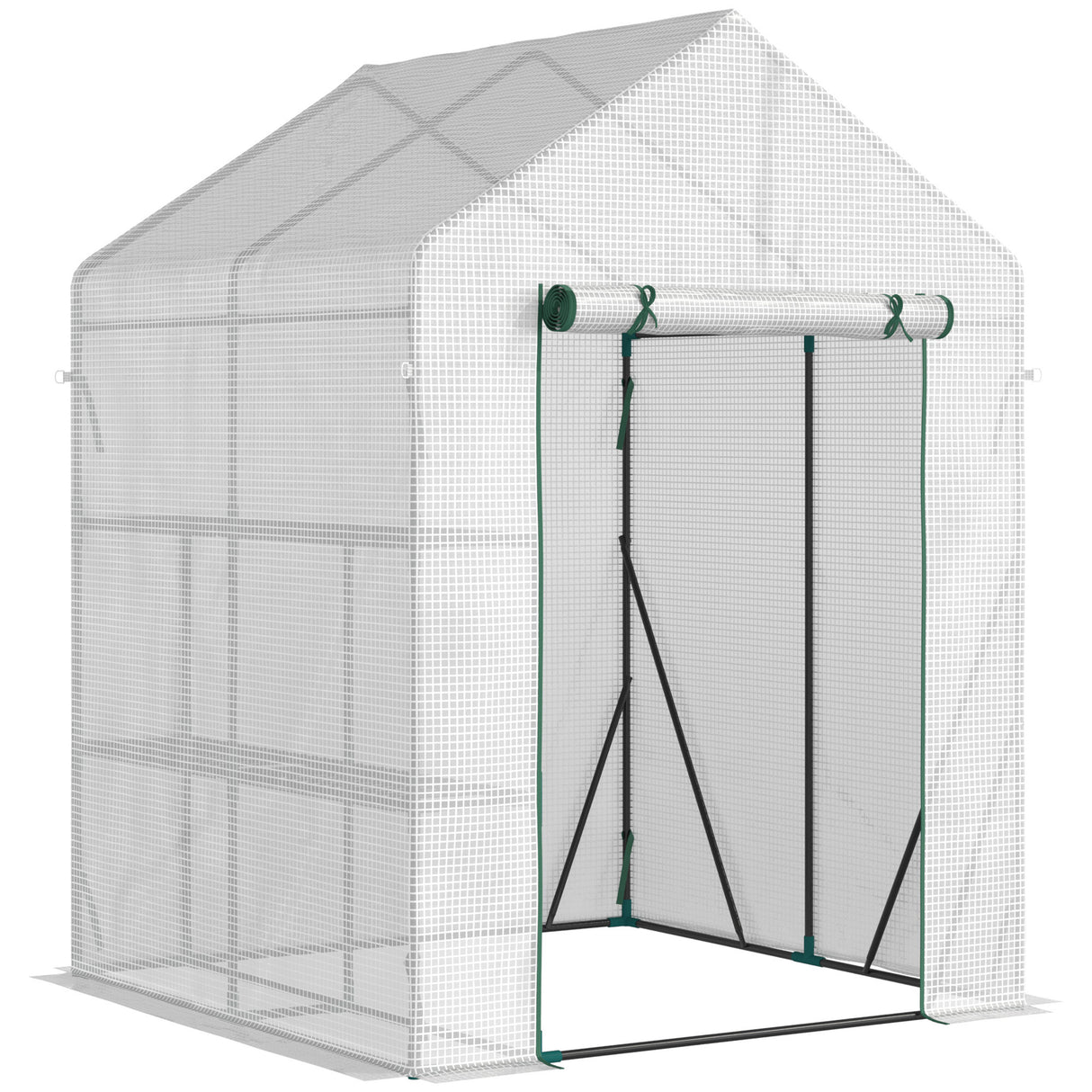 Alloy Steel Frame Garden Greenhouse 140cm Wide x 143cm Depth - Velmora