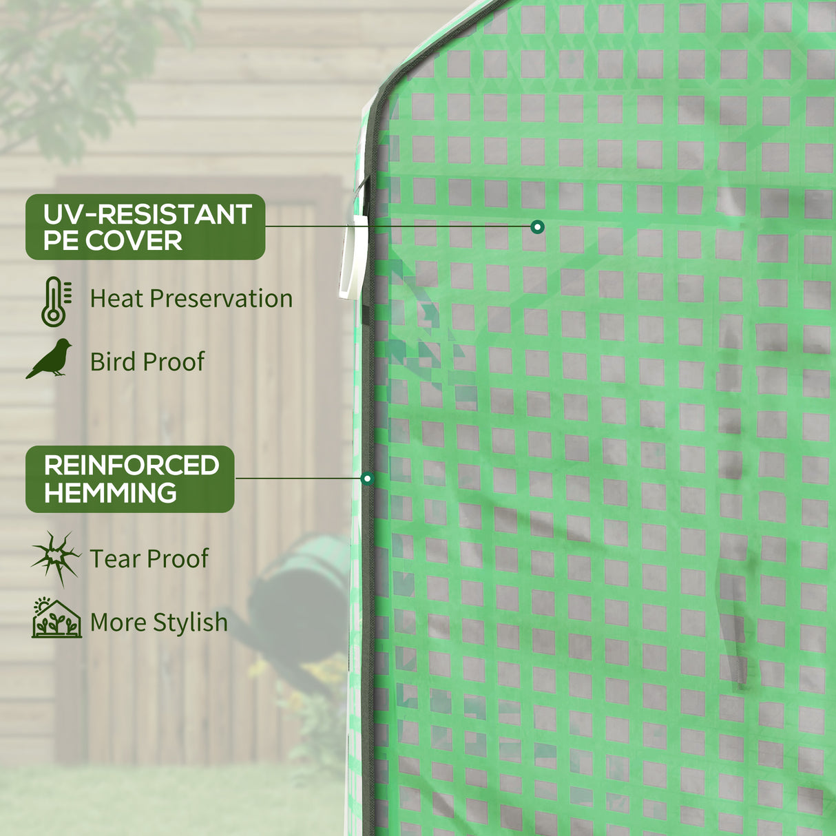 Alloy Steel Frame Garden Greenhouse 140cm Wide x 213cm Depth - Velmora