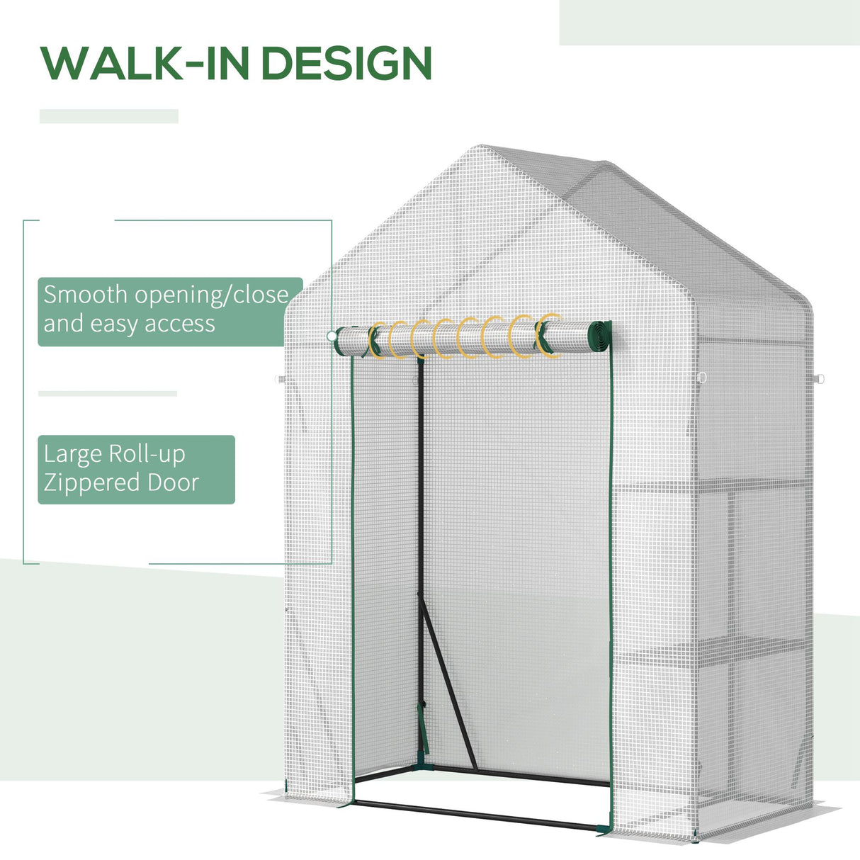 Alloy Steel Frame Garden Greenhouse 143cm Wide x 73cm Depth - Velmora