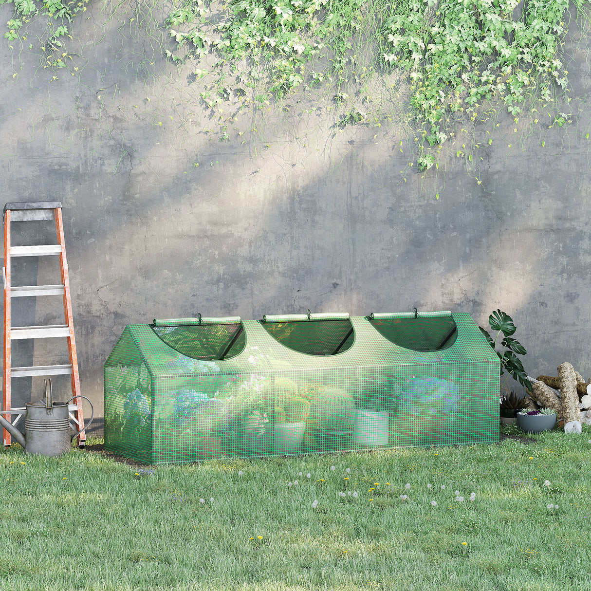 Alloy Steel Frame Garden Greenhouse 180cm Wide - Velmora