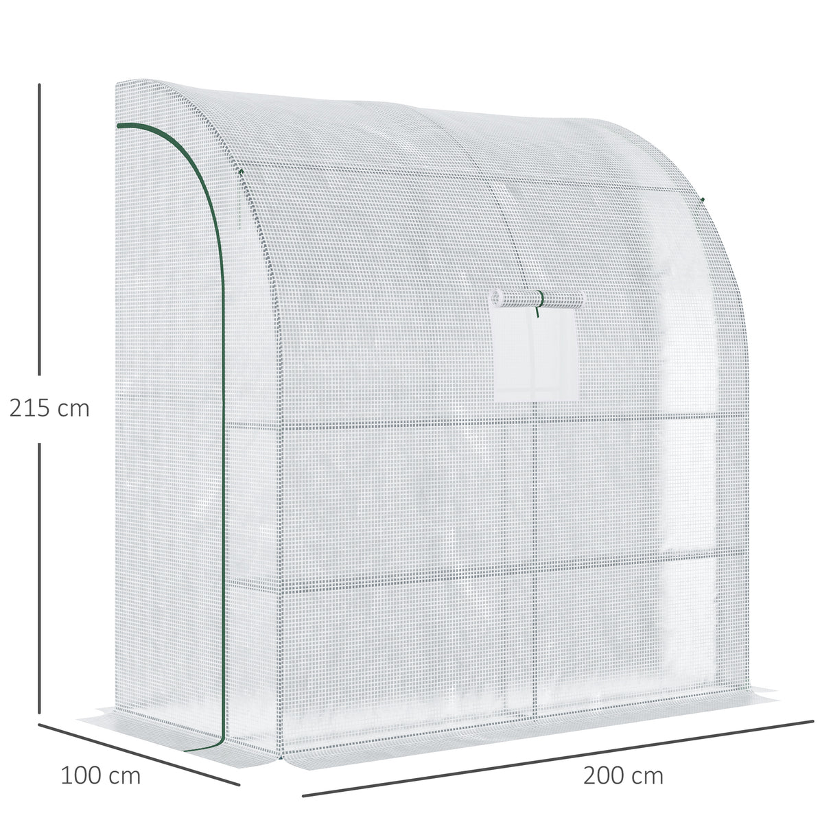 Alloy Steel Frame Garden Greenhouse 200cm Wide With Zippered Doors - Velmora