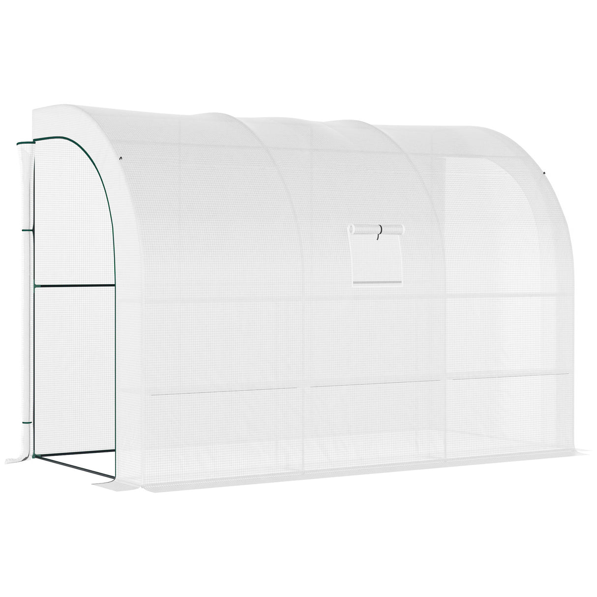 Alloy Steel Frame Garden Greenhouse 300cm Wide With Zippered Doors - Velmora