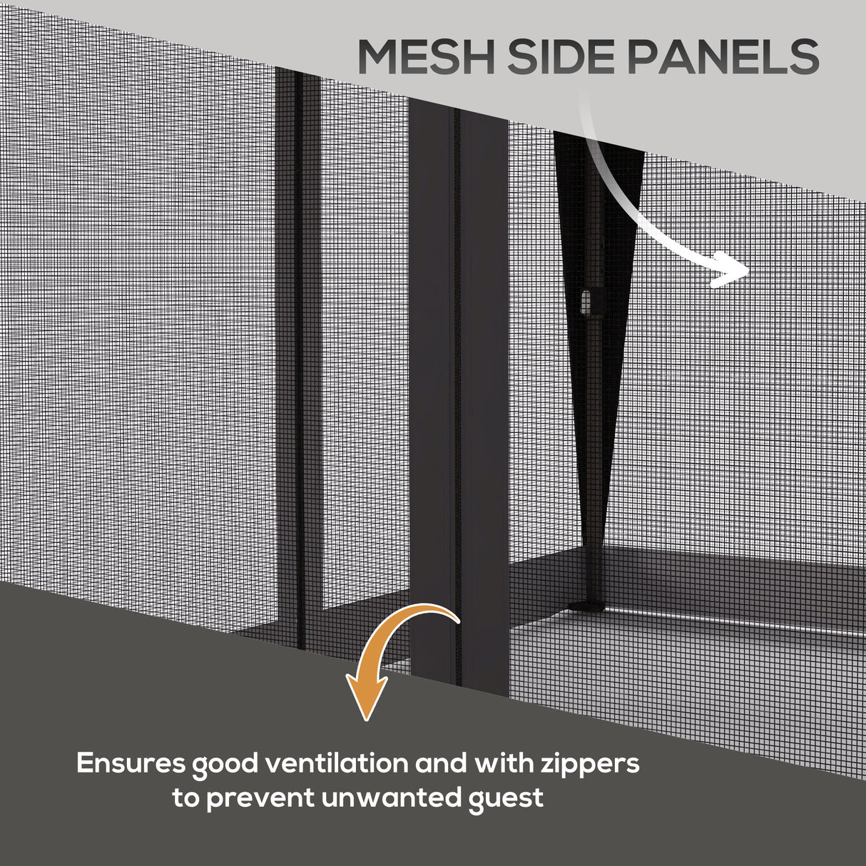 Alloy Steel Pop Up Gazebo 270cm Width x 270cm Depth With Mosquito Netting - Velmora