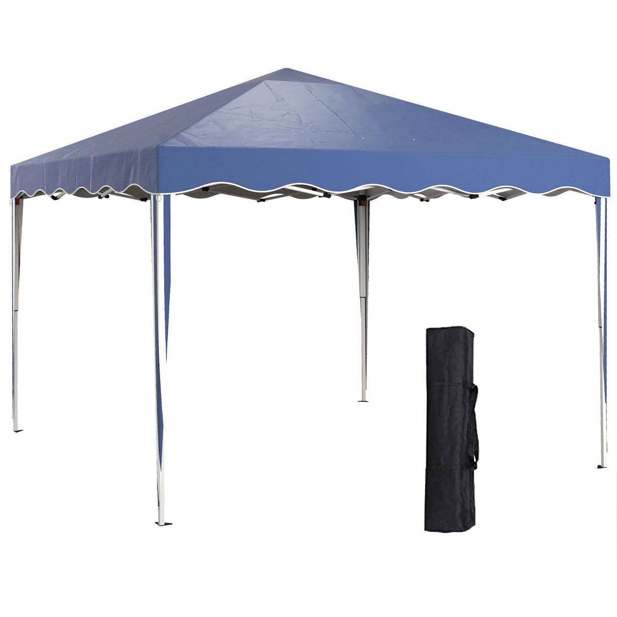Alloy Steel Pop Up Gazebo Adjustable Height 295cm Width x 295cm Depth - Velmora