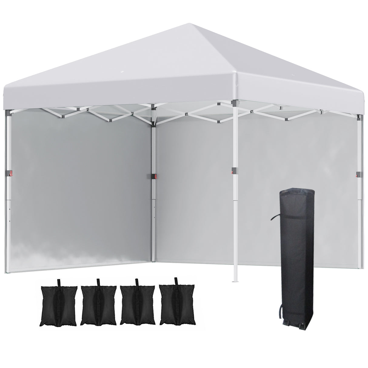Alloy Steel Pop Up Gazebo Canopy 297cm Width x 297cm Depth With UPF30+ Protection - Velmora
