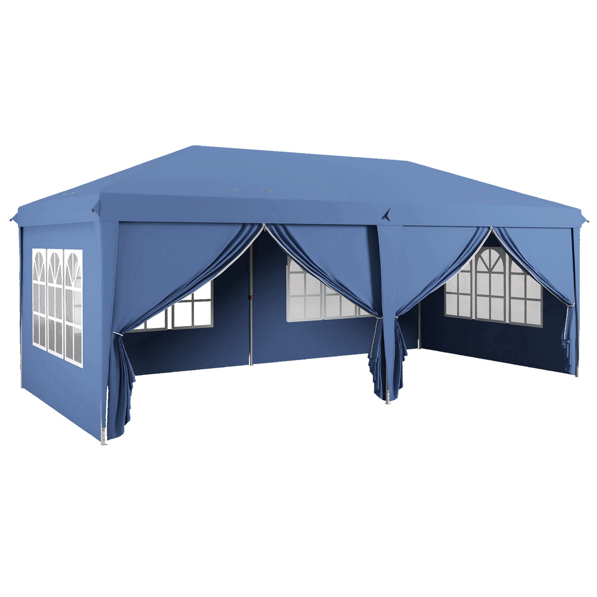 Alloy Steel Pop Up Gazebo Canopy 400cm Width x 300cm Depth With Curtain Walls - Velmora