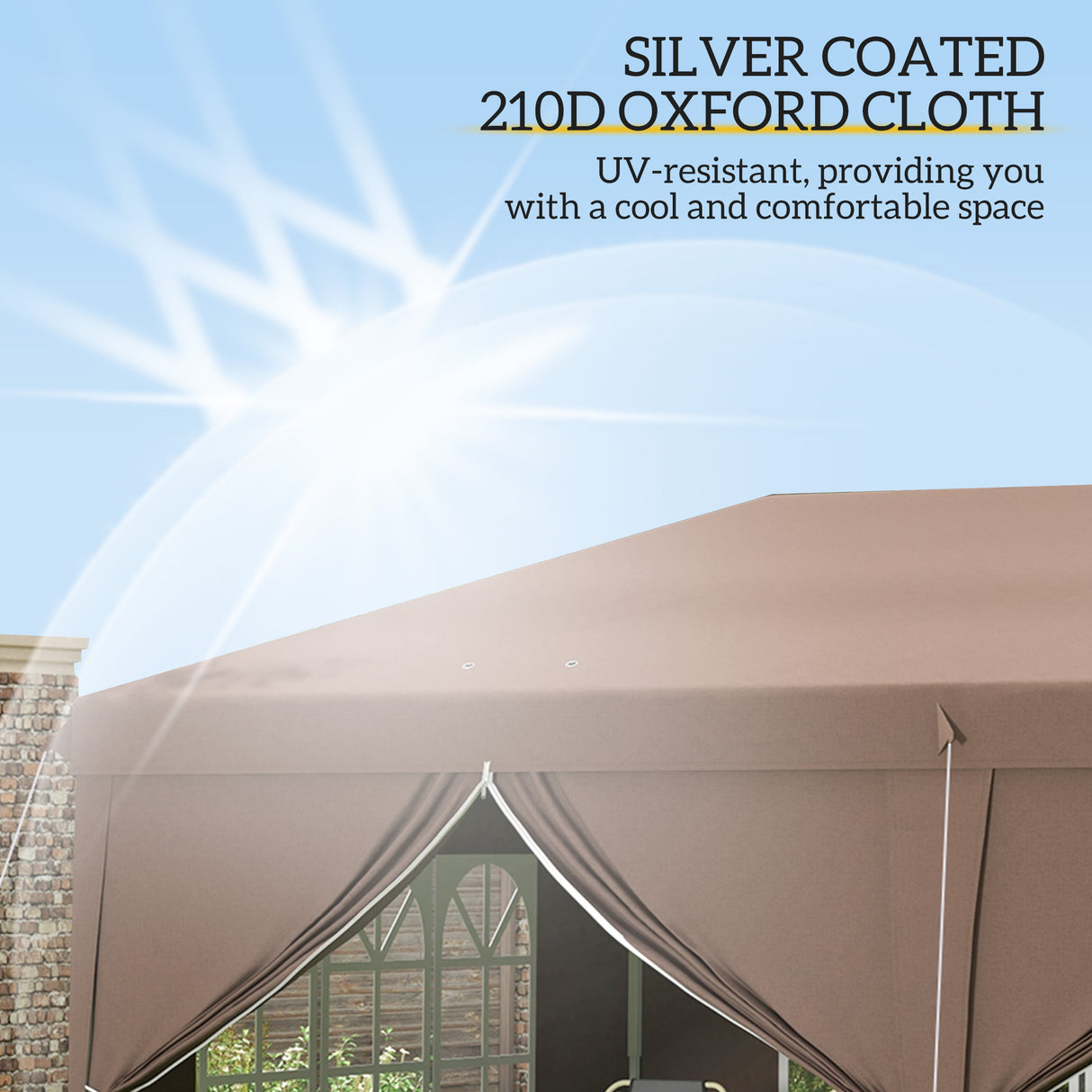 Alloy Steel Pop Up Gazebo Canopy 400cm Width x 300cm Depth With Curtain Walls - Velmora