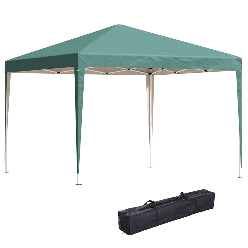 Alloy Steel Pop Up Gazebo Height Adjustable Marquee Party Tent 295cm Width x 295cm Depth - Velmora