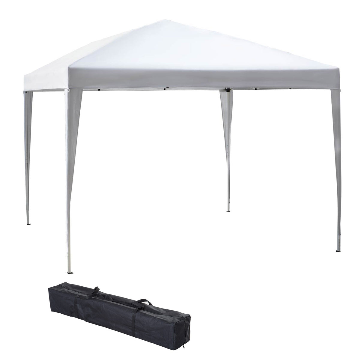 Alloy Steel Pop Up Gazebo Height Adjustable Marquee Party Tent 295cm Width x 295cm Depth - Velmora