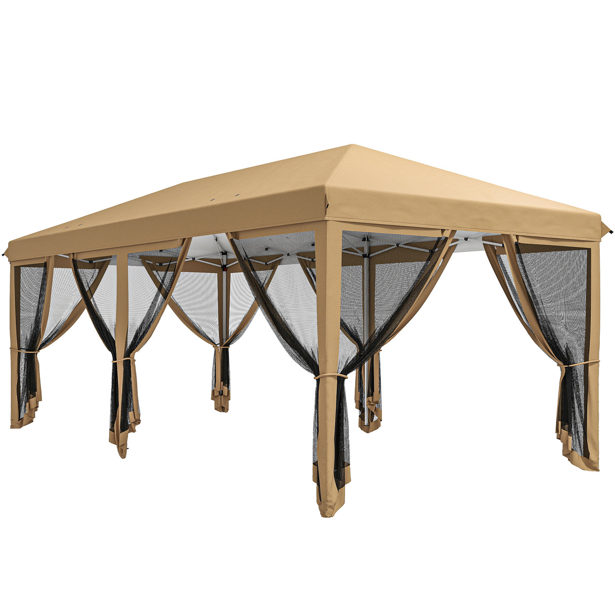 Alloy Steel Pop Up Gazebo Marquee Party Wedding Tent 585cm Width x 295cm Depth - Velmora