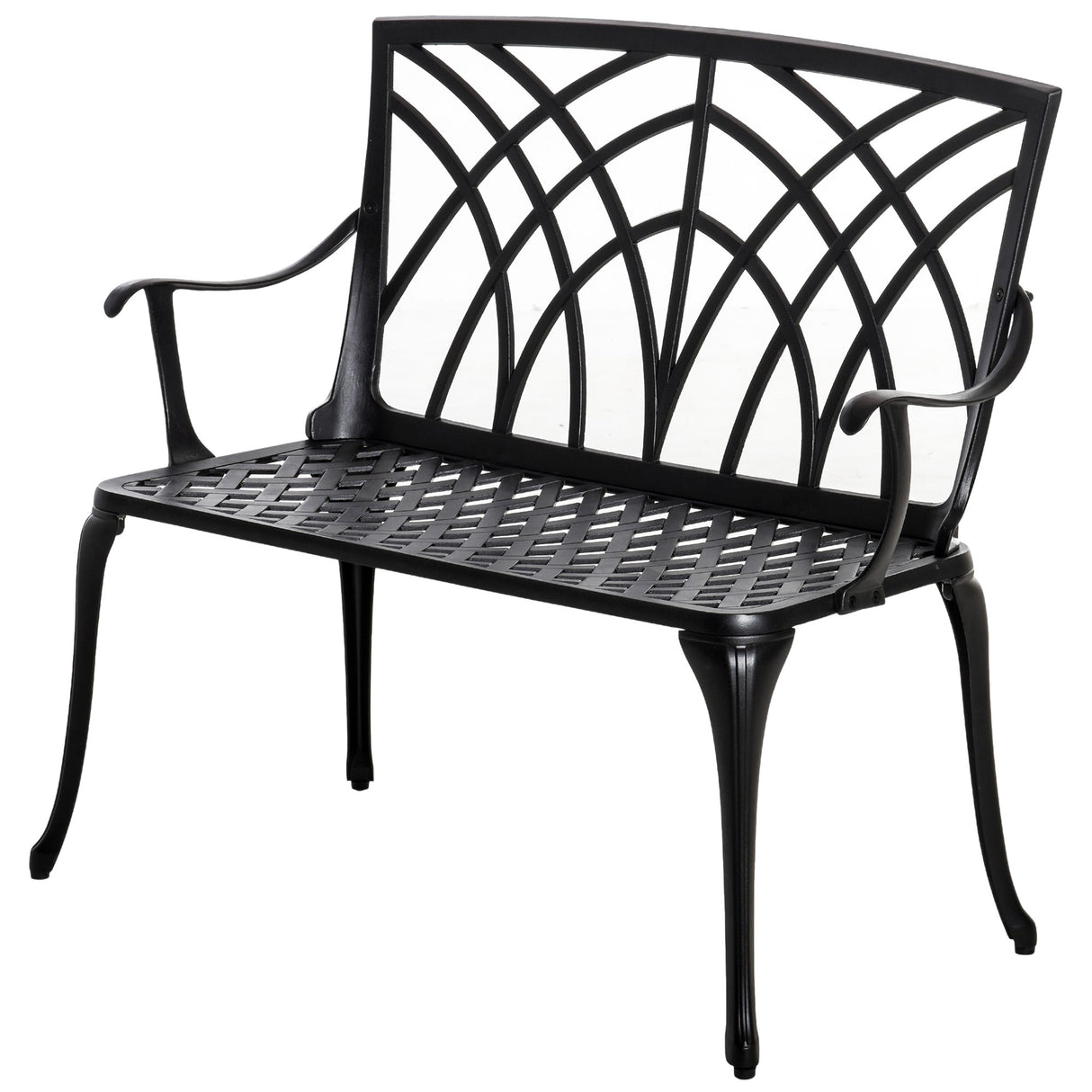Aluminium 2 Seater Garden Bench Loveseat - Velmora
