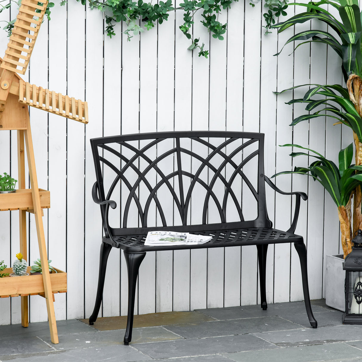 Aluminium 2 Seater Garden Bench Loveseat - Velmora
