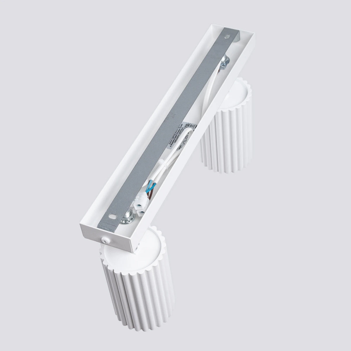 Aluminium Ceiling Light With 2 Karbon Lamps - Deep Space