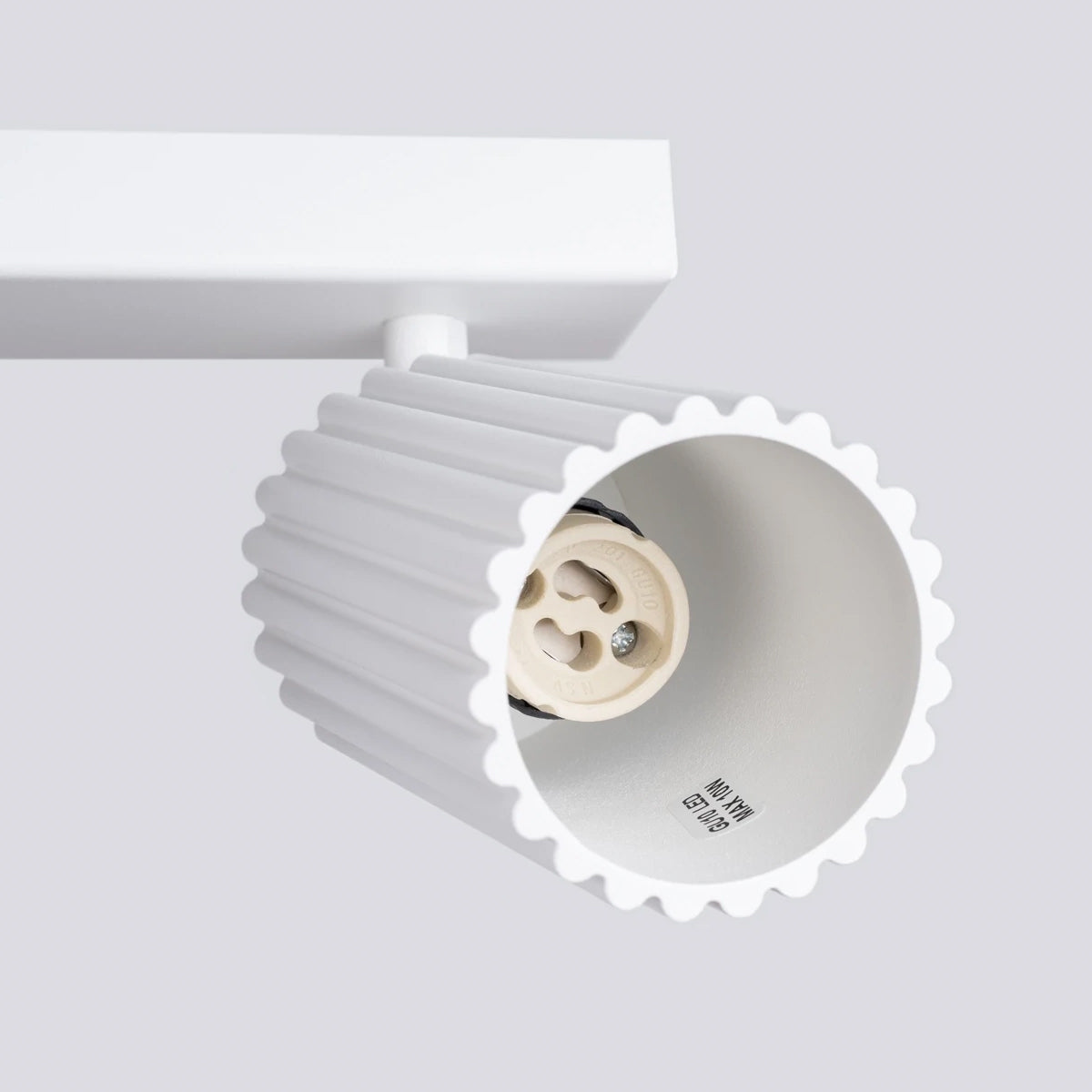 Aluminium Ceiling Light With 2 Karbon Lamps - Deep Space