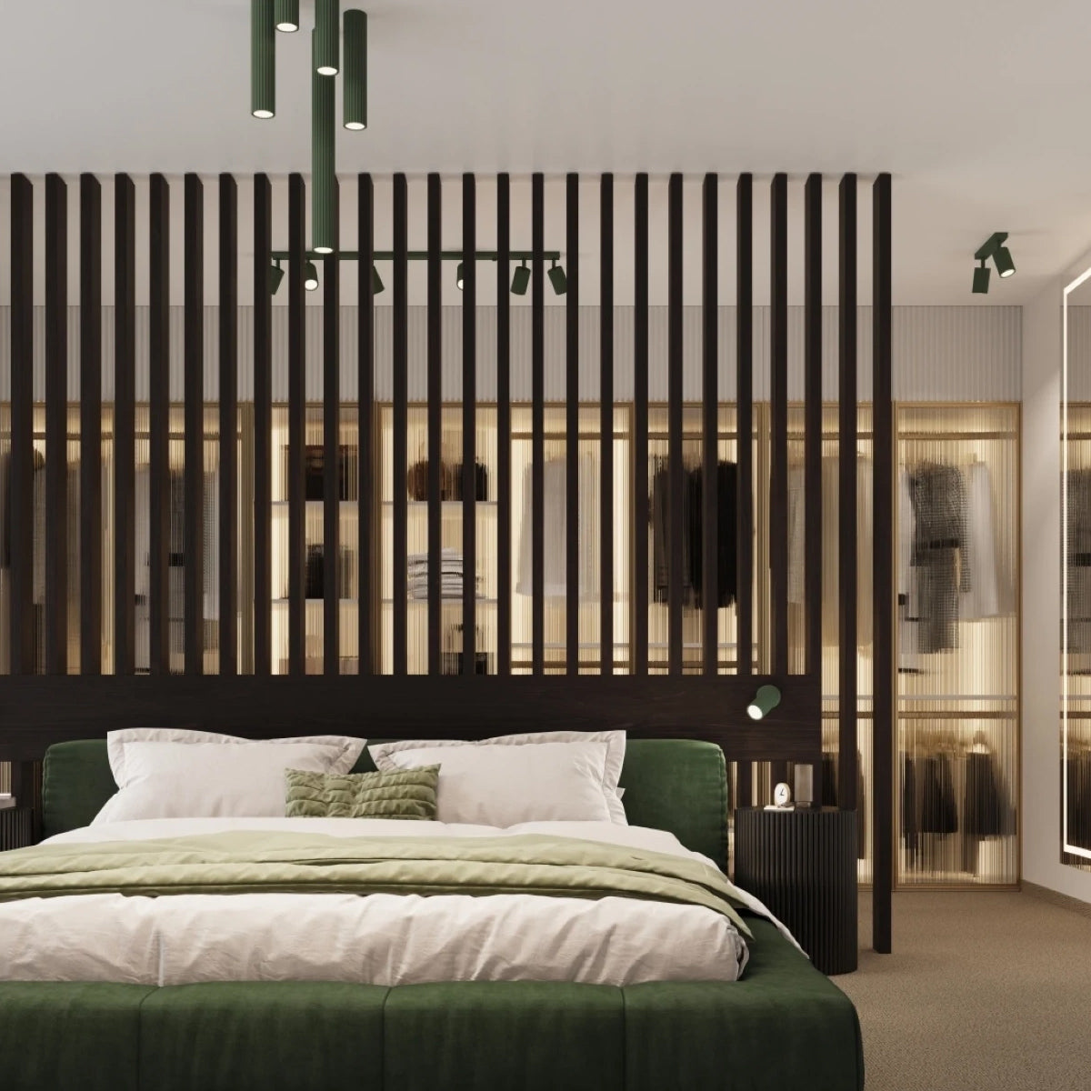 Aluminium Ceiling Light With 2 Karbon Lamps - Deep Space