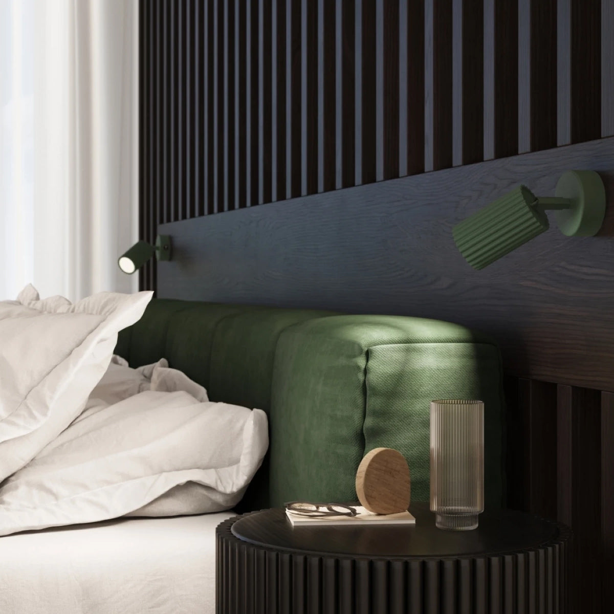 Aluminium Ceiling Light With 2 Karbon Lamps - Deep Space