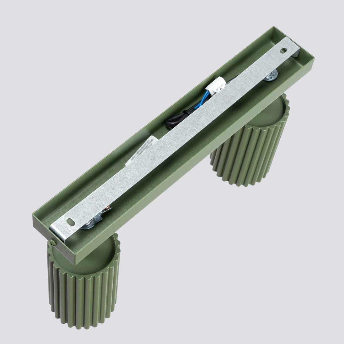 Aluminium Ceiling Light With 2 Karbon Lamps - Deep Space