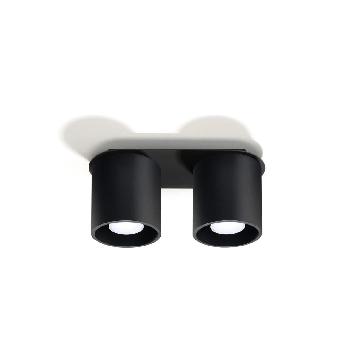 Aluminium Ceiling Light With 2 Orbis Lamps - Deep Space