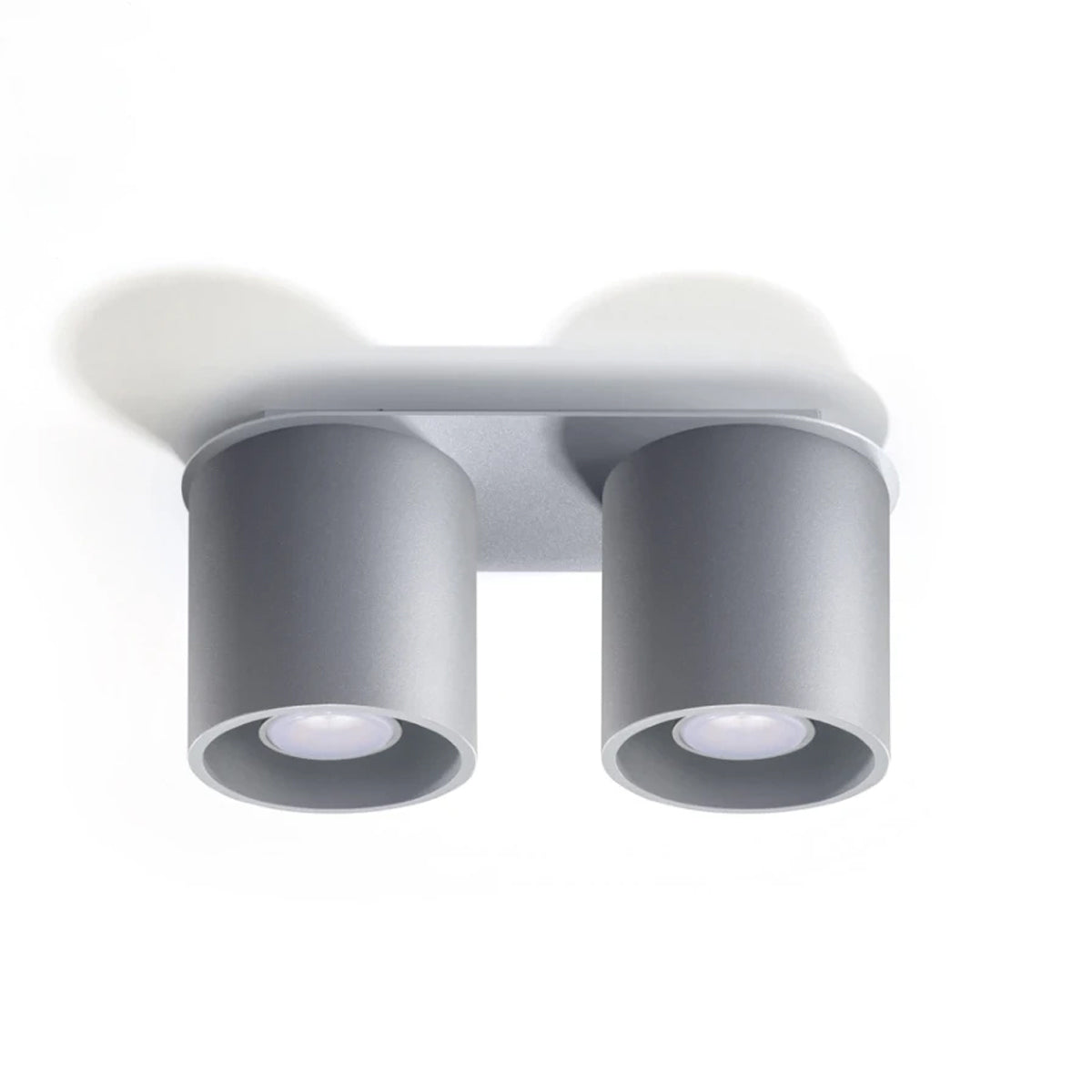 Aluminium Ceiling Light With 2 Orbis Lamps - Deep Space