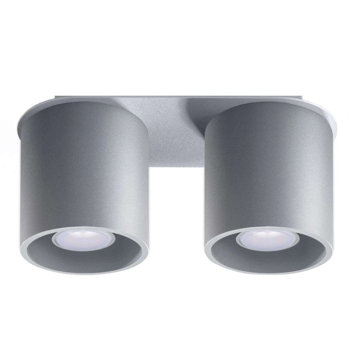Aluminium Ceiling Light With 2 Orbis Lamps - Deep Space