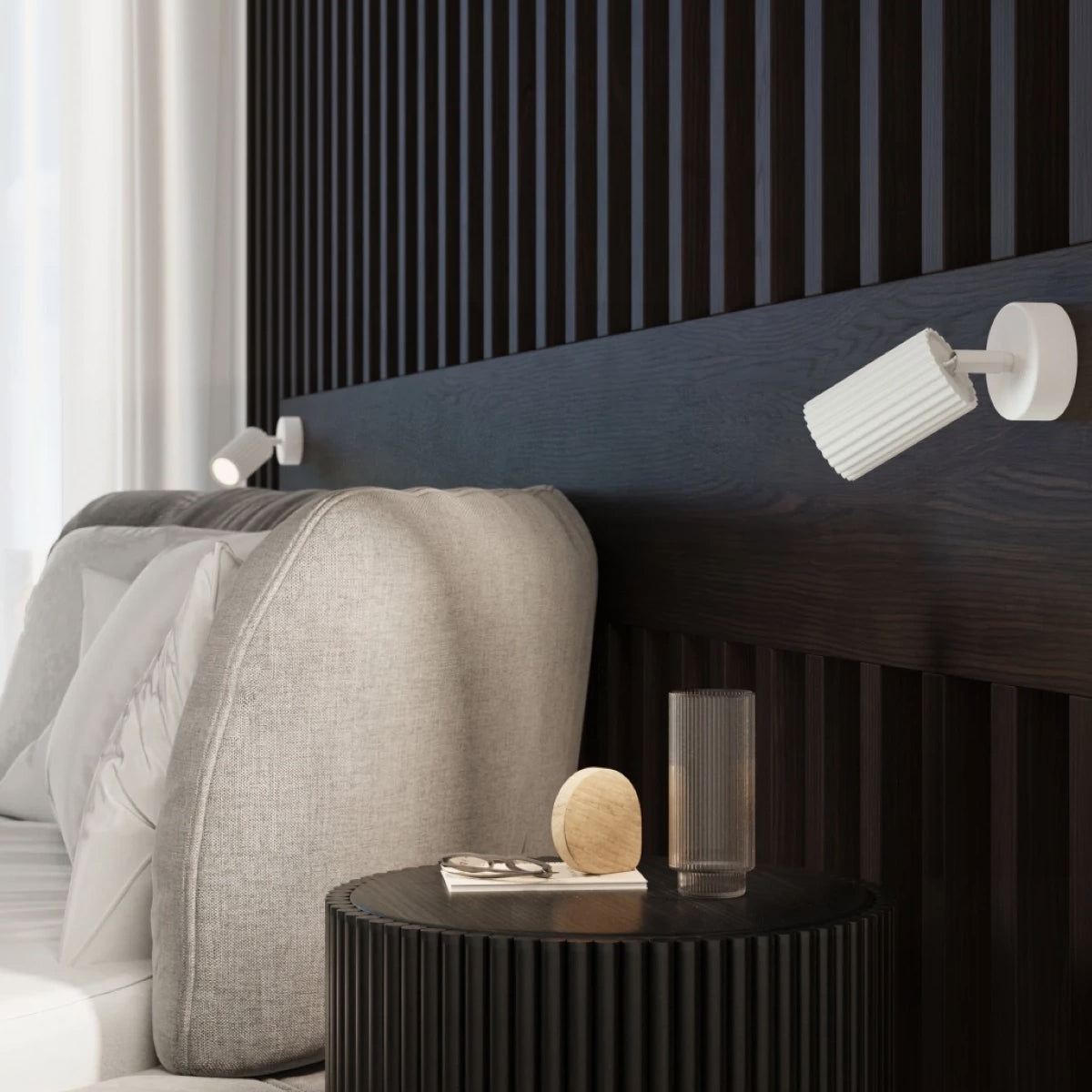 Aluminium Ceiling Light With 3 Karbon Lamps - Deep Space