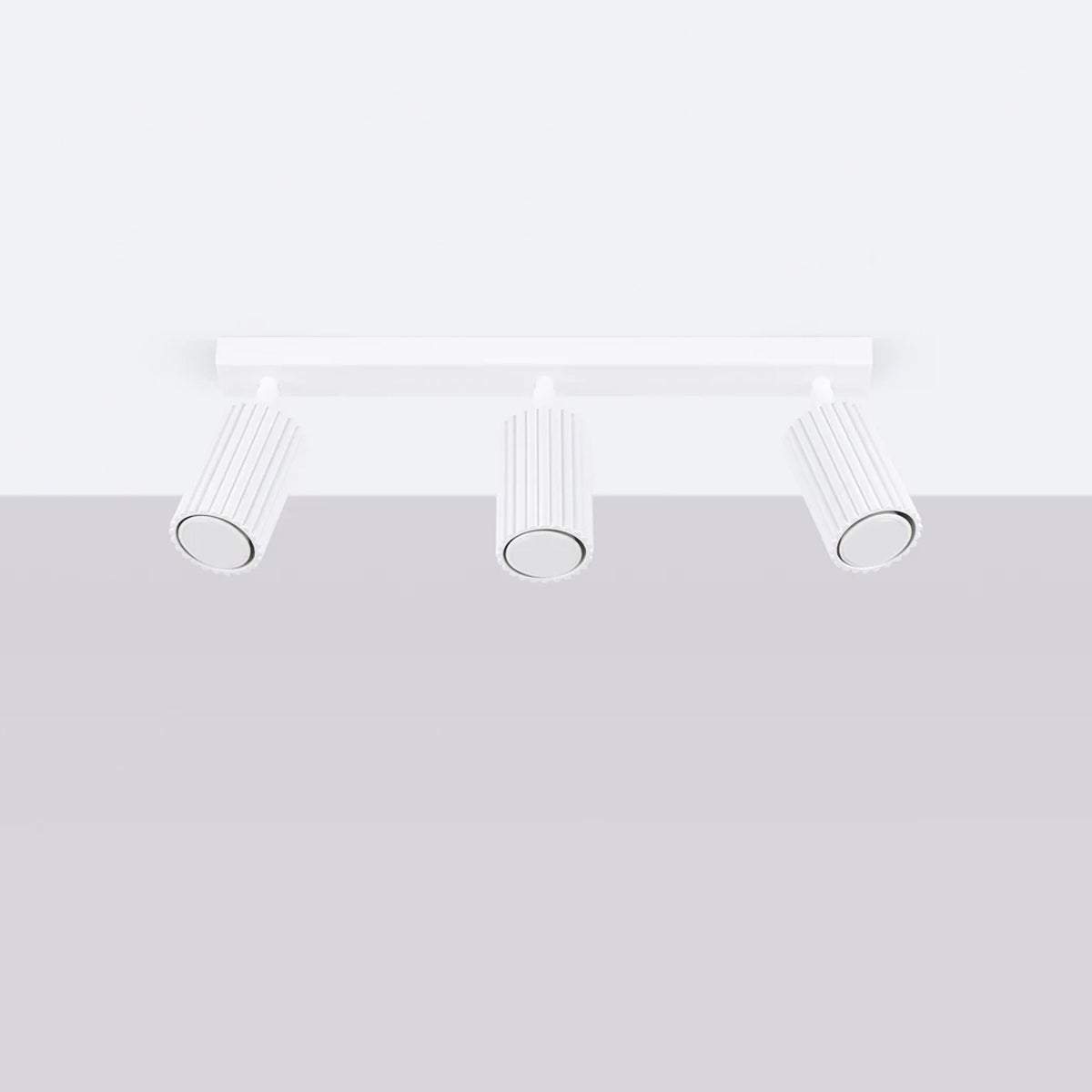 Aluminium Ceiling Light With 3 Karbon Lamps - Deep Space