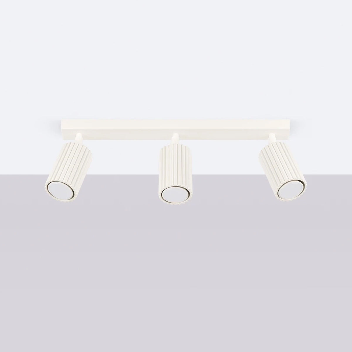 Aluminium Ceiling Light With 3 Karbon Lamps - Deep Space