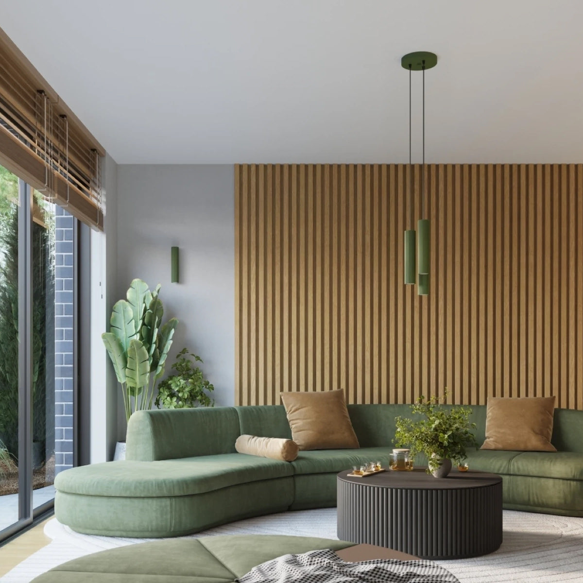 Aluminium Ceiling Light With 3 Karbon Lamps - Deep Space