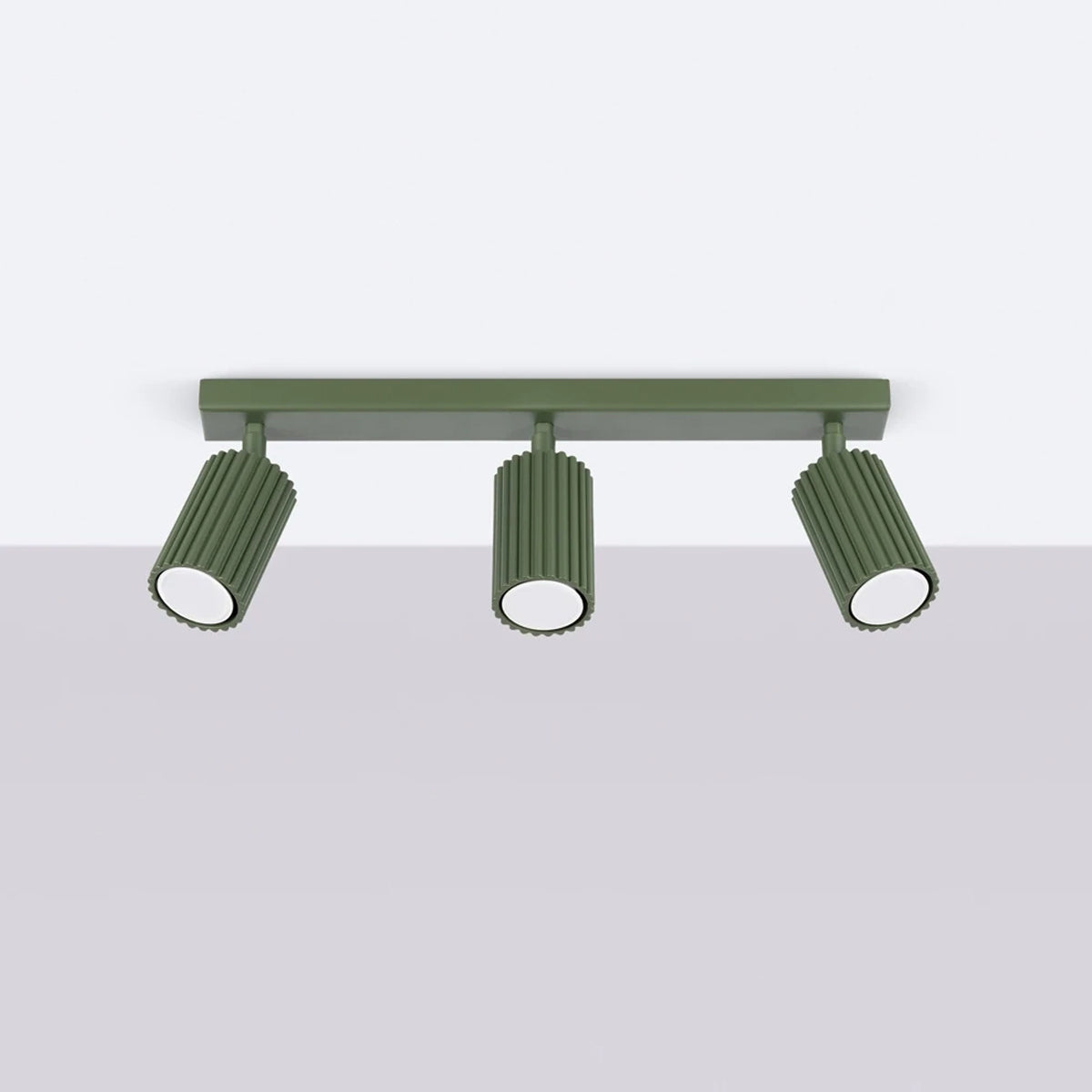 Aluminium Ceiling Light With 3 Karbon Lamps - Deep Space