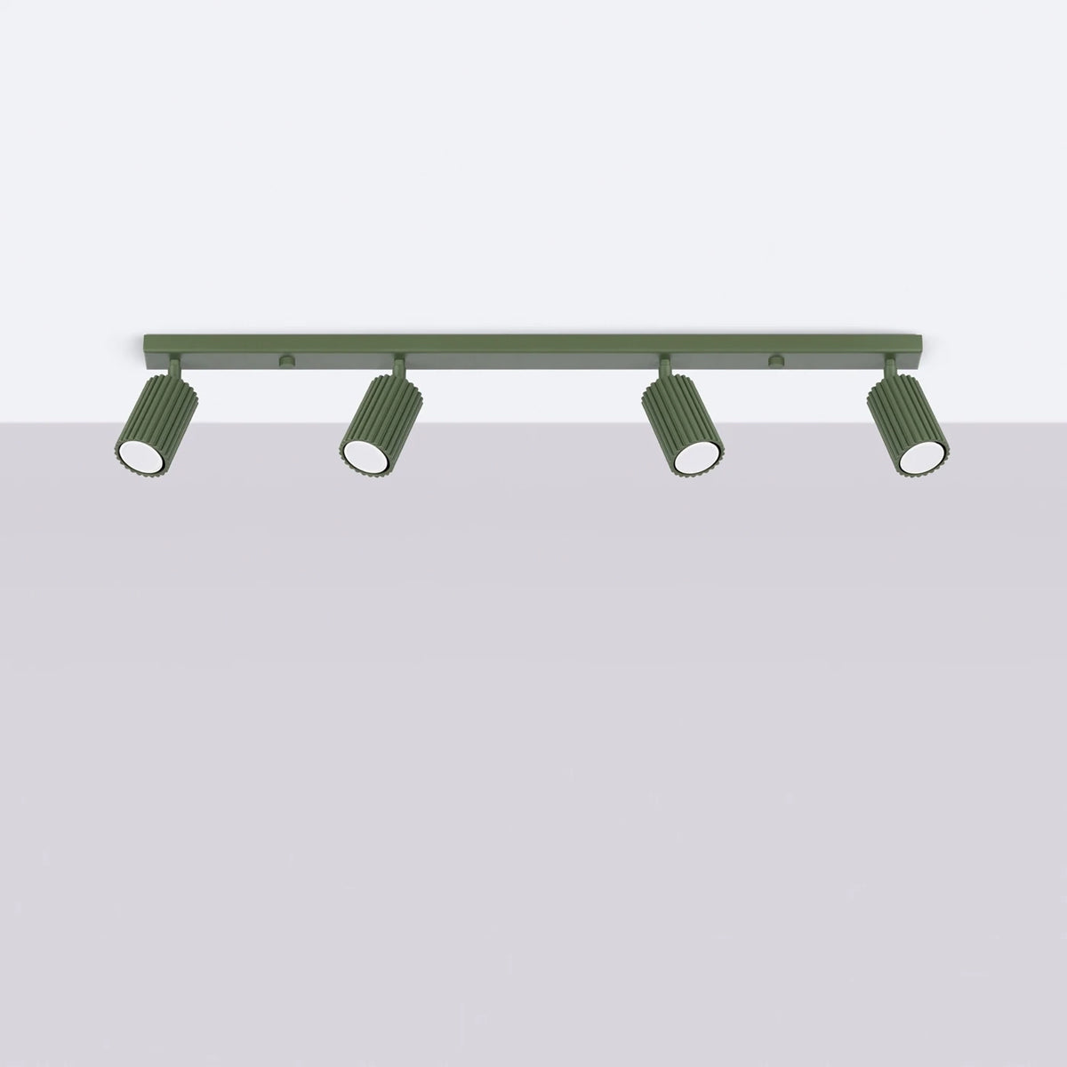 Aluminium Ceiling Light With 4 Karbon Lamps - Deep Space