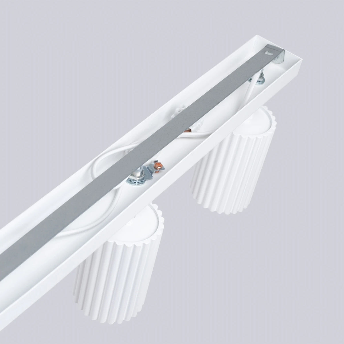 Aluminium Ceiling Light With 6 Karbon Lamps - Deep Space