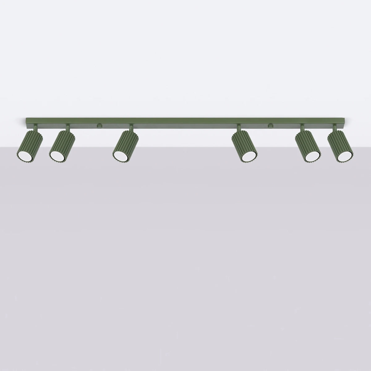 Aluminium Ceiling Light With 6 Karbon Lamps - Deep Space