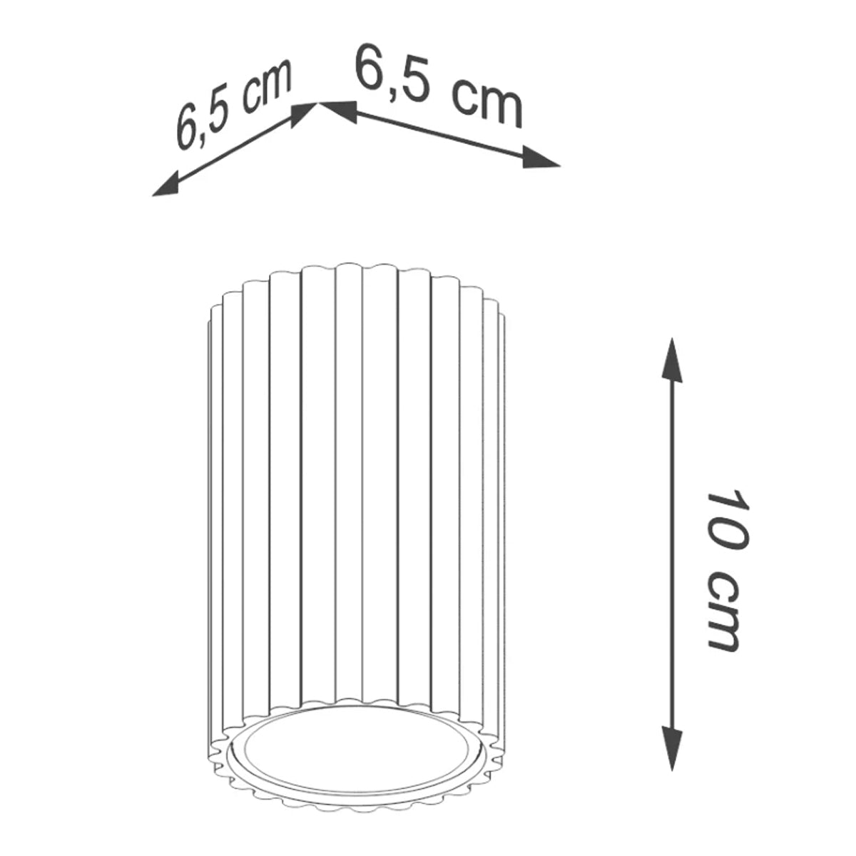 Aluminium Ceiling Light With Karbon Lamp - Deep Space