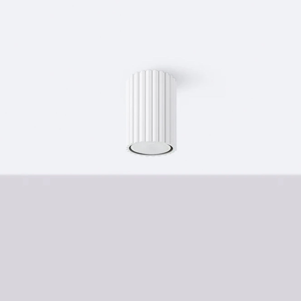 Aluminium Ceiling Light With Karbon Lamp - Deep Space