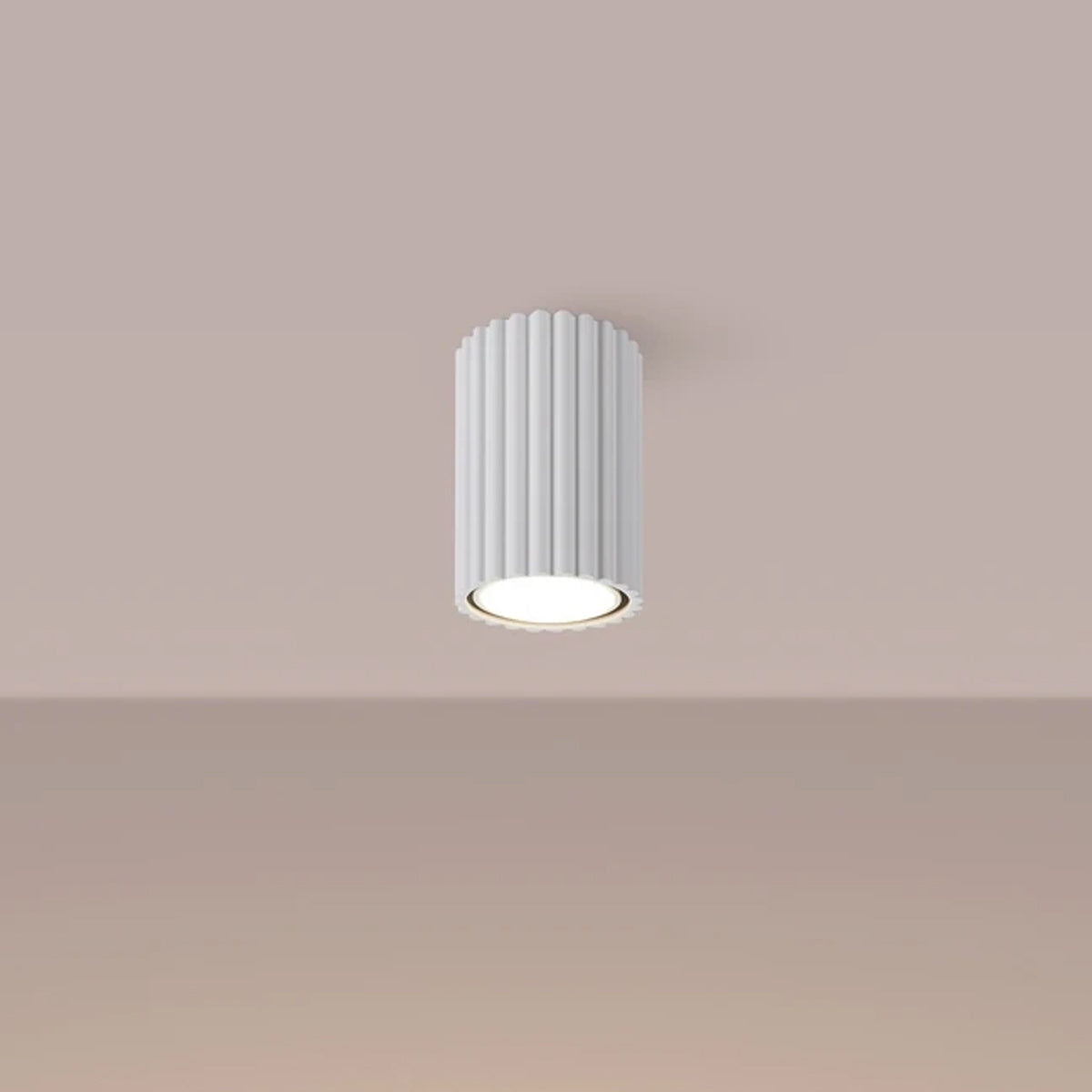 Aluminium Ceiling Light With Karbon Lamp - Deep Space