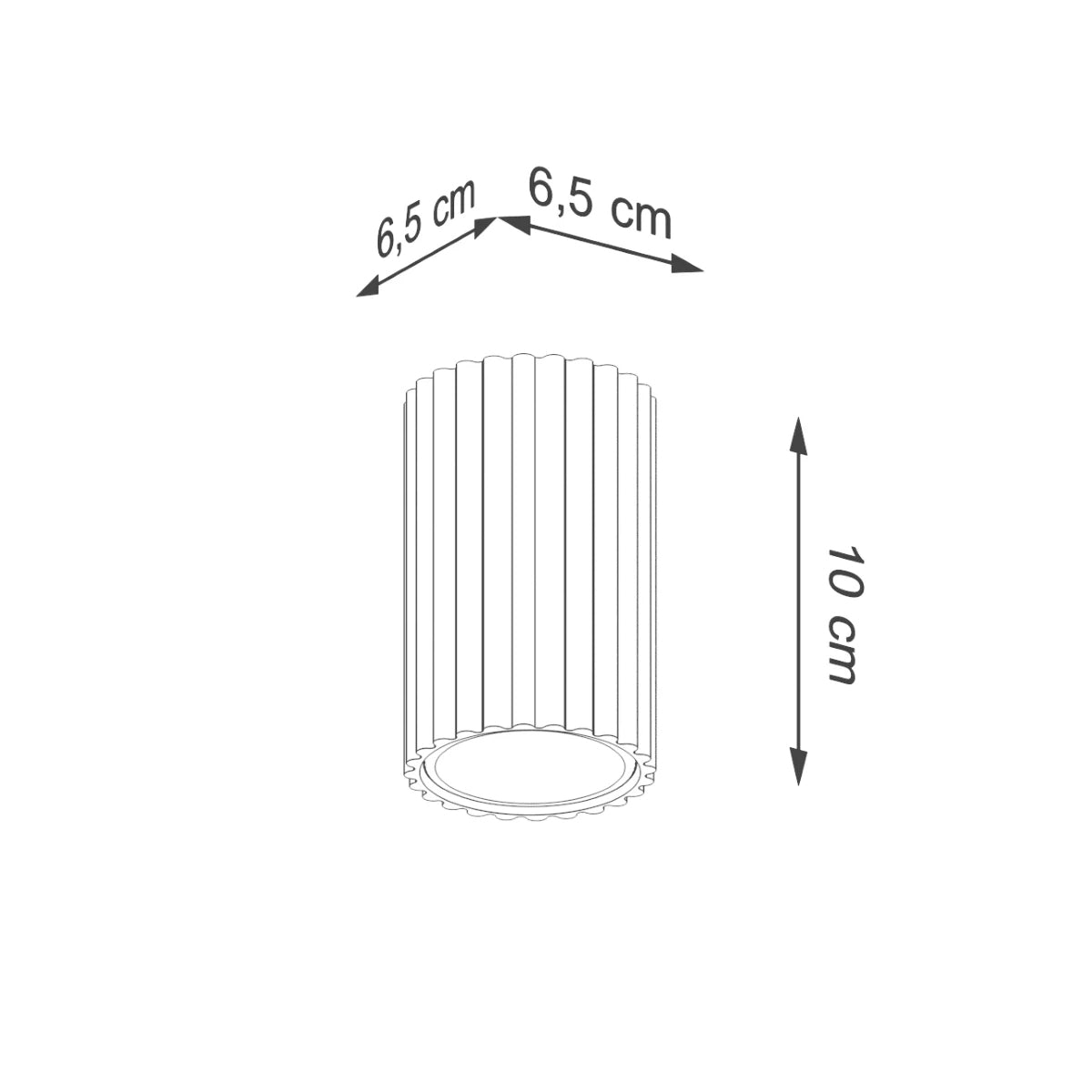 Aluminium Ceiling Light With Karbon Lamp - Deep Space