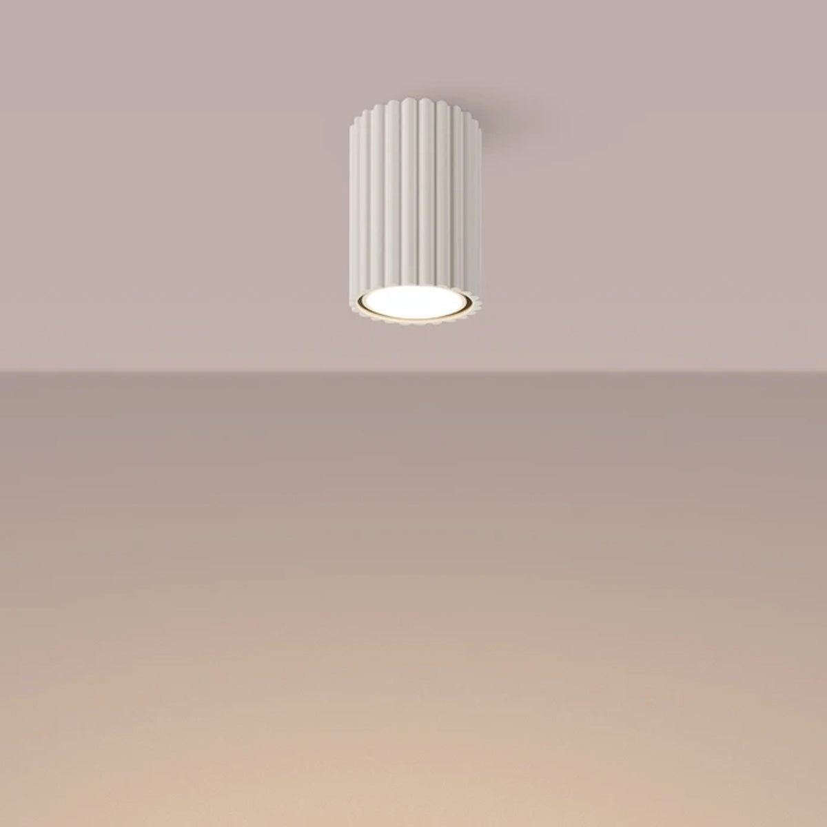 Aluminium Ceiling Light With Karbon Lamp - Deep Space