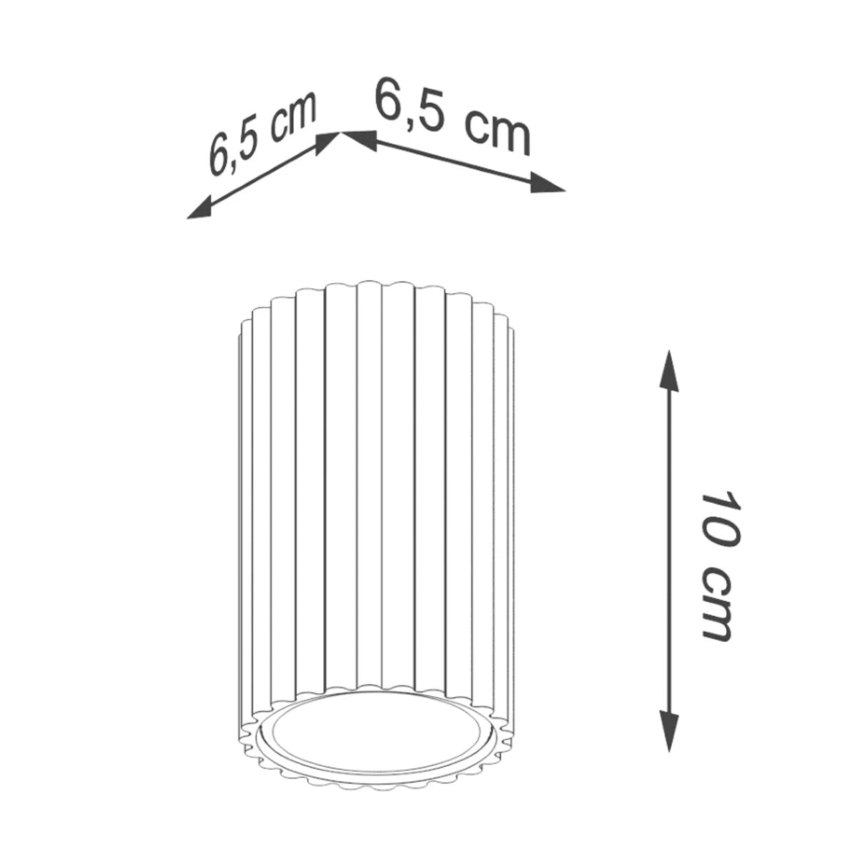 Aluminium Ceiling Light With Karbon Lamp - Deep Space