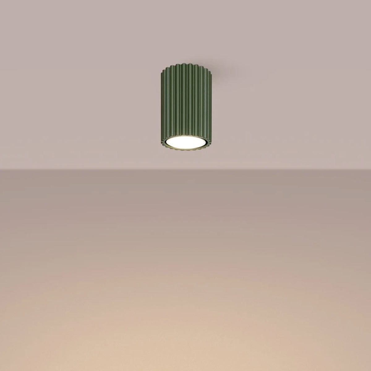 Aluminium Ceiling Light With Karbon Lamp - Deep Space