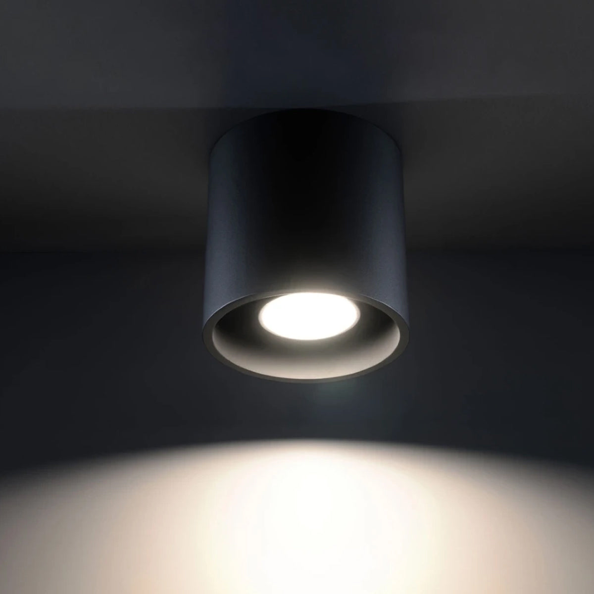 Aluminium Ceiling Light With Orbis Lamp - Deep Space