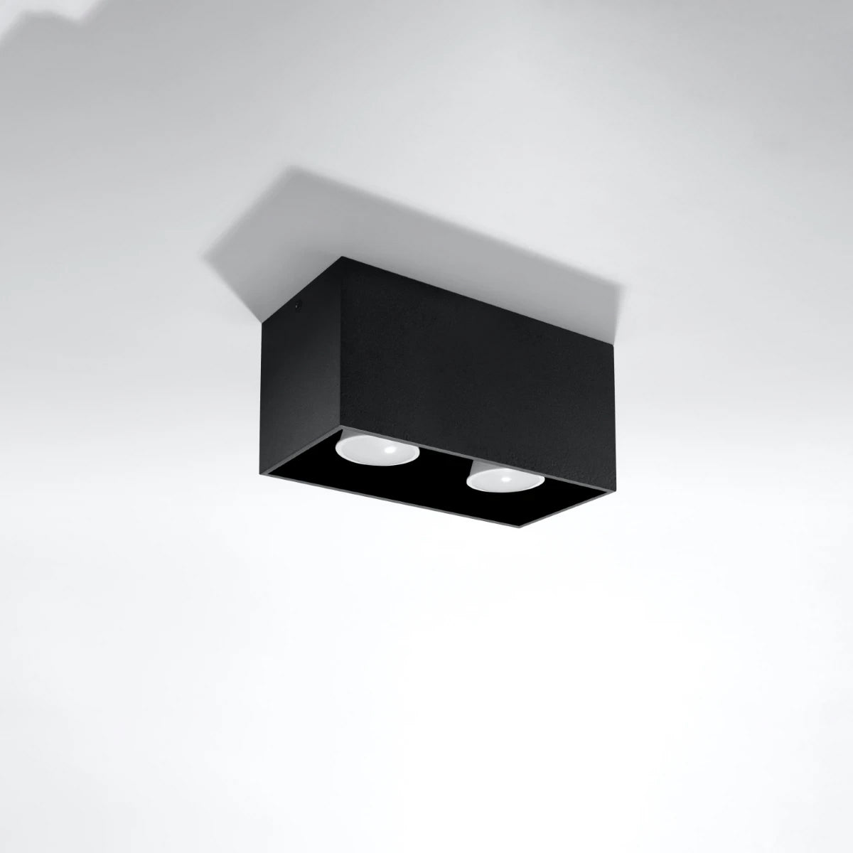 Aluminium Ceiling Light Rectangular With Quad Lamp - Deep Space