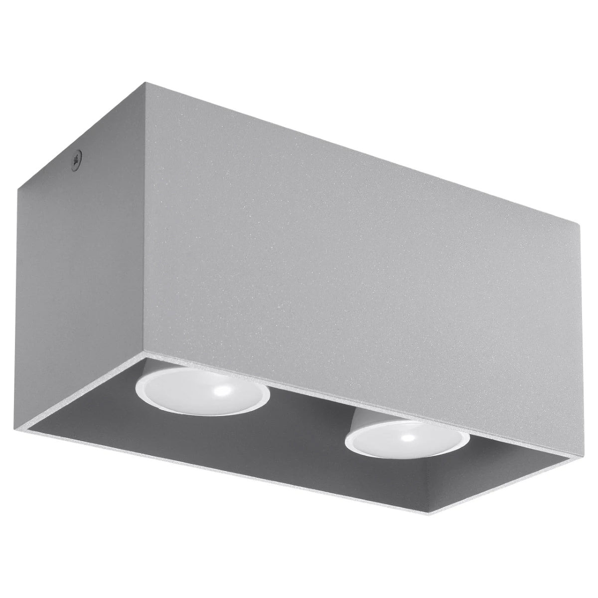 Aluminium Ceiling Light Rectangular With Quad Lamp - Deep Space